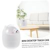 TOWINE Garbage Can Small Decorative Trash Can Desk Trash Can Small Paper Basket Desktop Trash Can with Lid Garbage Recycling Bin 1.05 Gallons view 3