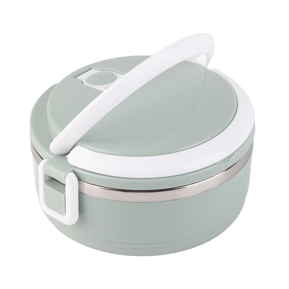 EVGATSAUTO Lunch Box, Portable Stainless Steel Blue Thermal Insulated Rice Noddles Lunch Box Food Container (1 Layer 27x13.5x22.5cm / 10.63x5.31x8.86in)