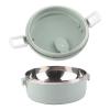 EVGATSAUTO Lunch Box, Portable Stainless Steel Blue Thermal Insulated Rice Noddles Lunch Box Food Container (1 Layer 27x13.5x22.5cm / 10.63x5.31x8.86in) view 2