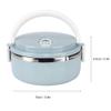 EVGATSAUTO Lunch Box, Portable Stainless Steel Blue Thermal Insulated Rice Noddles Lunch Box Food Container (1 Layer 27x13.5x22.5cm / 10.63x5.31x8.86in) view 4