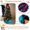 Christmas Tree Skirt 24 Inches Turquoise to Hot Pink Mermaid Sequin Tree Skirts 24 Inches Small Round Tree Skirt for 1.5ft Xmas Trees Indoor or Outdoor view 3