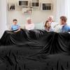 Edenleaf Big Oversized Soft Blanket, Giant Fleece Companion 120x120, California King Warm Blanket for Whole Family, Bed, Sofa, Couch, Travel, Camping 120x120 Black view 1