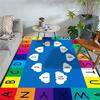 SOJAWA Children Enlightenment Blue Area Rug,6x8ft, Clouds Kids Learning Alphabet Numbers Bedroom Rugs Easy Clean Low Pile Indoor Mat, Washable Non-Slip Rug for Living Room Study Room view 3