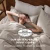 Bedsure 100% Washed Cotton Duvet Cover Twin - Natural Minimalist Cotton Duvet Cover Linen Like for All Seasons - GentleSoft Plain Simple Bedding (Natural, Twin, 68"x90") view 2
