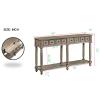 ATGHYURT Farmhouse Console Table,Sideboard Buffet Cabinet with 2 Drawers in Same Size and Bottom Shelf, 58" Long Sofa Narrow Long Hallway/Entryway Table for Home Living Room Entryway view 2