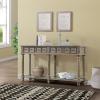 ATGHYURT Farmhouse Console Table,Sideboard Buffet Cabinet with 2 Drawers in Same Size and Bottom Shelf, 58" Long Sofa Narrow Long Hallway/Entryway Table for Home Living Room Entryway view 3