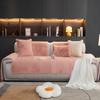 vctops Luxury Faux Fur Thick Warm Couch Sofa Cover Super Soft Minky Fuzzy Sectional Couch Covers Fluffy Non-Slip Sofa Slipcover Furniture Protector (Pink,36"x36") view 2