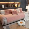 vctops Luxury Faux Fur Thick Warm Couch Sofa Cover Super Soft Minky Fuzzy Sectional Couch Covers Fluffy Non-Slip Sofa Slipcover Furniture Protector (Pink,36"x36") view 3