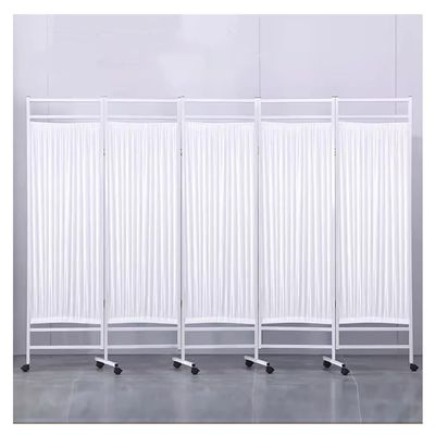 zktoermn Room Divider, Medical Privacy Screen, Room Divider with Wheels, Folding Panel Screen Movable Partition Privacy for Hospitals, Clinics, Medicine Rooms (Color : White, Size : 5PCS)
