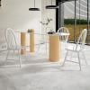 POWERSTONE Dining Chairs Set of 6, Wood Windsor Chairs with Spindle Back Country Farmhouse Dining Chair Kitchen Room Chair White view 2