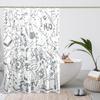 GDHBLING Science Shower Curtain Chemistry Graffiti Educational Shower Curtain for Kids Cartoon Fun Weighted Bathroom Decor Cloth Fabric Shower Curtain for Walk in Shower Washable,White,72x72 Inch view 2