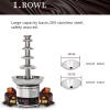 4 Tiers Stainless Steel Chocolate Fondue Fountain,Digital Display Commercial Electric Chocolate Fountain Machine,7-Pound Capacity,Easy To Assemble,for Wedding Party view 4