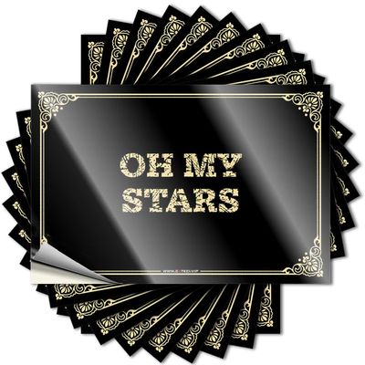 Funny Bumper Sticker Oh My Stars Stickers 10Pc Bumper Sticker Sticker for Cars (Color : Colour, Size : 6X9CM)