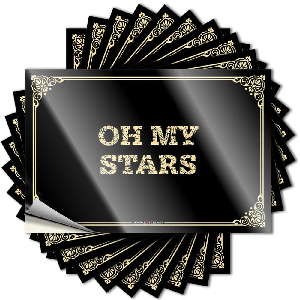 Funny Bumper Sticker Oh My Stars Stickers 10Pc Bumper Sticker Sticker for Cars (Color : Colour, Size : 6X9CM)