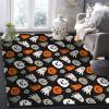 Halloween Cartoon Ghost Pumpkin Area Rugs, Ghost Skeleton Easy Clean Rug, Soft Non-Skid Carpet Throw Rug for Kids Teen Girls Boys Bedroom, Living Room Bathroom,Classroom Office 3ftx5ft view 4