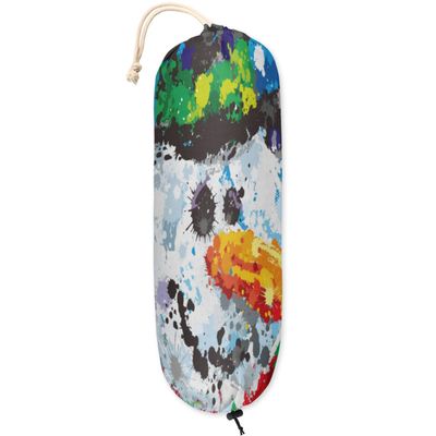 Abstract Christmas Snowman Plastic Bag Holder Wall Mount Plastic Bag Organizer Grocery Bag Storage Dispenser Washable Large Shopping Bags Carrier for Home Kitchen Travelling, 1 Pack
