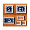 15 x 4.8 cm 5.90" x 1.88" Italian Hand-Painted Glow in The Dark Blue Rose Ceramic Number Address Tiles (Letter C Tile) view 3