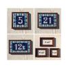 15 x 4.8 cm 5.90" x 1.88" Italian Hand-Painted Glow in The Dark Blue Rose Ceramic Number Address Tiles (Letter C Tile) view 4