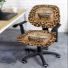 AMZRicher Brown Cheetah Office Chair Cover Stretchable Computer Chair Seat Cover Backrest Slipcovers, Stretchable Rotating Desk Chair Seat Cushion Split Protectors Tub Leopard Print Animal Texture view 3