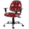 AMZRicher Christmas Elk Office Chair Cover Stretchable Computer Chair Seat Cover Backrest Slipcovers, Stretchable Rotating Desk Chair Seat Cushion Split Protectors Red Buffalo Plaid Winter Snowflake view 1