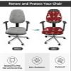 AMZRicher Christmas Elk Office Chair Cover Stretchable Computer Chair Seat Cover Backrest Slipcovers, Stretchable Rotating Desk Chair Seat Cushion Split Protectors Red Buffalo Plaid Winter Snowflake view 2