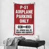CakJuice Bar Decor for Home P-51 Airplane Parking Only Tapestry Funny Bedroom Decor Tapestries Room Decor (Size : 100X150CM) view 2