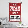 CakJuice Bar Decor for Home P-51 Airplane Parking Only Tapestry Funny Bedroom Decor Tapestries Room Decor (Size : 100X150CM) view 3