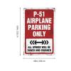 CakJuice Bar Decor for Home P-51 Airplane Parking Only Tapestry Funny Bedroom Decor Tapestries Room Decor (Size : 100X150CM) view 4