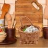 Cabilock 2pcs Woven Storage Basket, Hanging Basket Wall Storage,Wall Flower,Vegetable Fruit,for Home,Farmhouse,Garden Container for Ginger Garlic. view 3