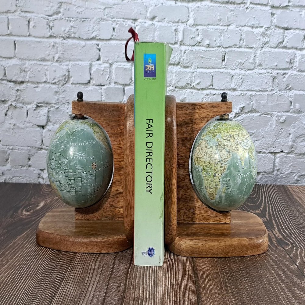 NAUTICAL COLLECTION | Decorative Globe bookends for Office, Kitchen, Living Room, Home Dcor and Gift Item,Book Selves Holder Modern Style Bookend