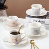 240ML Creative Stripe Physical Dynamic Reflection Reflection Ceramic Coffee Cup for office home restaurant cafe-Dynamic Hummingbird Gold view 4