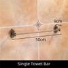 Brass Carved Paper Holder Bathroom Accessories Antique Bathroom Products Wall Mounted Brass Bathroom Hardware Set,50cm Towel Bar view 2