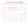 Orgneas 16.5 Inch Freezer Organizer Bins, Metal Wire Basket Bins, Replaces Chest Freezer Basket, Hangable, Sturdy, White view 3