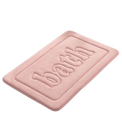 JUSHZ Bath Mat Quick Dry Bath Mats for Bathroom Mat Non Slip Washable Super Absorbent Bathmat Rug 1.5cm Thickened Memory Foam Absorbent Non-Slip Rectangle Washable (Pink,40x60cm)