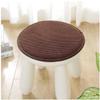 1/2/4 Packs Solid Color Round Seat Pads, Non-slip Chair Cushion With Elastic Ties Hooks, Small Round Stool Seat Cushion, Rattan Chair Seat Cushions ( Color : Coffee , Size : 40*40cm(4packs) ) view 1