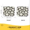 4 PCS Gold Floral Pot Holders Sets with Hanging Loop,Thick Oven Pans Plate Bowl Heat Insulated Pads,Potholders Trivet Mat Coasters Counter Protector for Kitchen Black White Clock Minimalist Geometric view 3