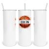 Basketball Skinny 20oz Personalized Sublimation Tumbler, Stainless Steel Birthday Cup with Name, Gift for Basketball Coach With Straw and Lid, Basketball Mom, Sport Team, Insulated Monogram Tumbler view 1