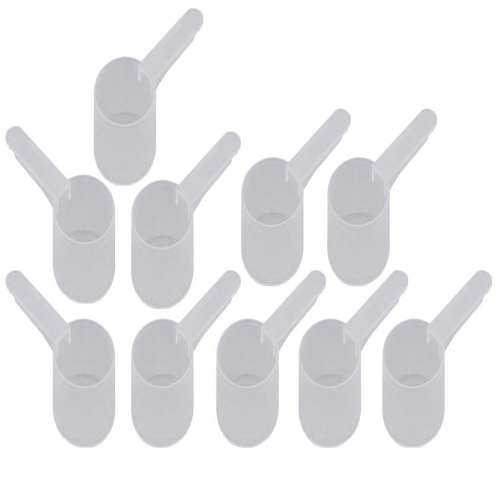 18 mL Plastic Measuring Packaging Scoop (= 3.7 teaspoon/ = 18 cc/ = 0.61 fl oz), Medium Handle - to Measure and Dispense Spices, Granules, Powders, for Seeds Packing (20)