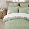 Levtex Home Mills Waffle Queen Duvet Cover Set (90x94in) with 2 Pillow Shams (26x20in) - Desert Sage - 100% Cotton Queen Size Duvet Cover Set - Soft, Pre-Washed view 3