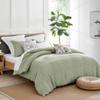 Levtex Home Mills Waffle Queen Duvet Cover Set (90x94in) with 2 Pillow Shams (26x20in) - Desert Sage - 100% Cotton Queen Size Duvet Cover Set - Soft, Pre-Washed view 4