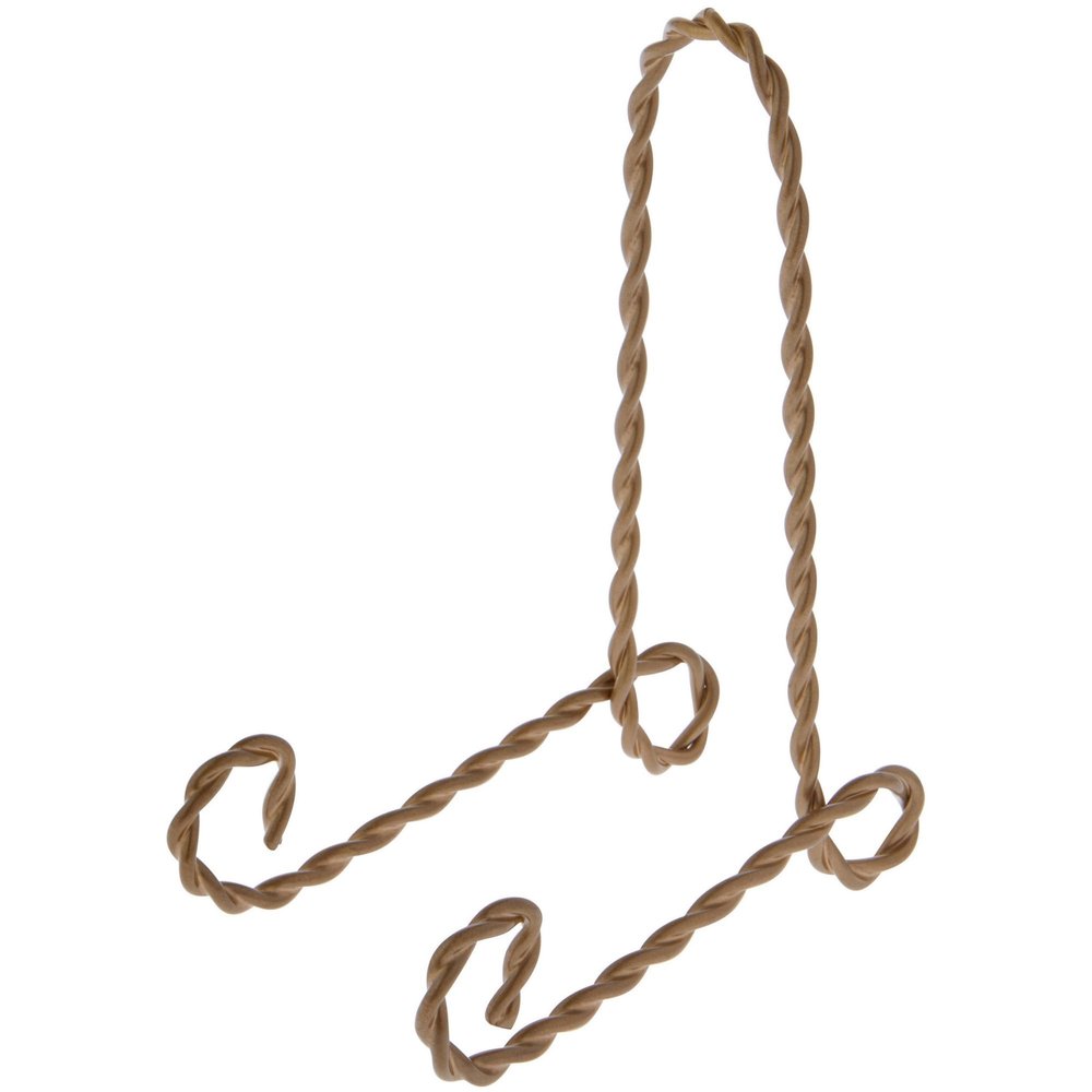Bard's Twisted Gold-Toned Wire Easel Stand, 6" H x 2.75" W x 4.75" D, Pack of 2