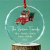 ALEINA ORNAMENT Personalized 2025 Family Christmas Glass Ornament, Unique Christmas Tree Ornament view 1