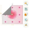 Blooming Carnations Washable Kitchen Countertop Drying Mat 16x18in For Halloween Christmas Housewarming Gift Dishes Drainer view 2