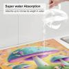 Fantasy Mushroom Washable Kitchen Countertop Drying Mat 16x18in For Halloween Christmas Housewarming Gift Dishes Drainer view 4