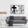 Christian Butterfly Metal Wall Art, Scripture Bible Verse Wall Decor, Floral Butterfly Cross Metal Wall Decor, Christ Faith Spiritual Artworks Framed for Living Room Bedroom (46x30 inches / 116x76 cm, Black) view 2