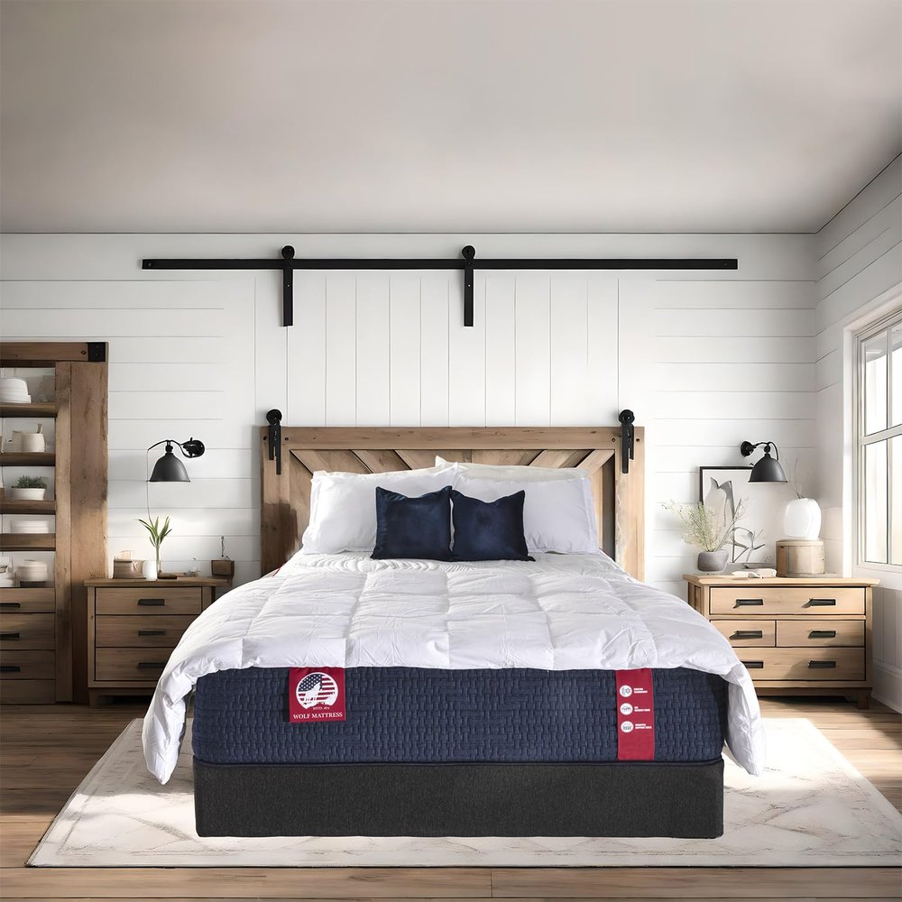 Wolf Twin XL Mattress - 13-Inch Premium Firm Memory Foam Hybrid Mattress with 9 Layers, Individually Wrapped Coil, Cooling Design, 101-Night Trial, Provides The Right Level of Comfort and Support