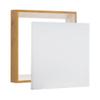 PIXY CANVAS Value Pack of 30x30 Stretched Canvas 1-1/2 (1.5) inch deep and Floater Frame for Your Paintings/Artwork/Wall Art/Wall Decor (Natural Oak, 30 x 30 inch, Square) view 1