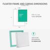 PIXY CANVAS Value Pack of 30x30 Stretched Canvas 1-1/2 (1.5) inch deep and Floater Frame for Your Paintings/Artwork/Wall Art/Wall Decor (Natural Oak, 30 x 30 inch, Square) view 4