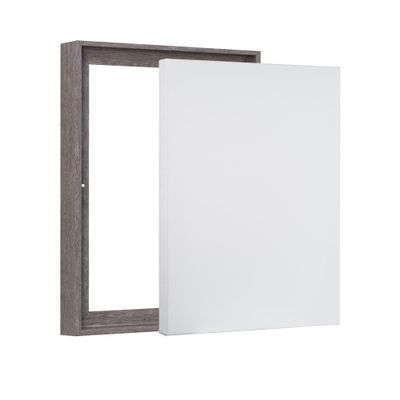 PIXY CANVAS Value Pack of 11x17 Stretched Canvas 1-1/2 (1.5) inch deep and Floater Frame for Your Paintings/Artwork/Wall Art/Wall Decor (Rustic Gray, 11 x 17 inch, Portrait)