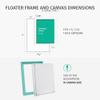 PIXY CANVAS Value Pack of 11x17 Stretched Canvas 1-1/2 (1.5) inch deep and Floater Frame for Your Paintings/Artwork/Wall Art/Wall Decor (Rustic Gray, 11 x 17 inch, Portrait) view 2